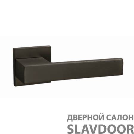 Ручка дверная "Бискотти", 540-03  серия SLIM, матовый черный никель