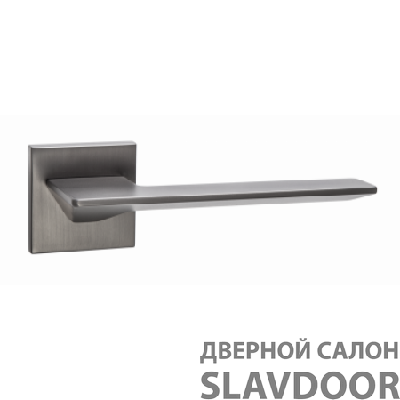 Ручка дверная "Латте", 543-03 серия SLIM, матовый черный никель